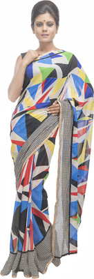 

Retaaz Geometric Print Fashion Georgette Saree(Multicolor)