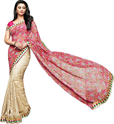 

Vishal Solid Fashion Georgette Saree(Beige)