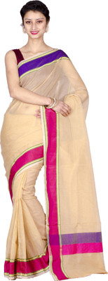 

Chandrakala Woven Banarasi Cotton Saree(Beige)