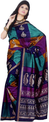 

Sunaina Printed Fashion Art Silk Saree(Blue)