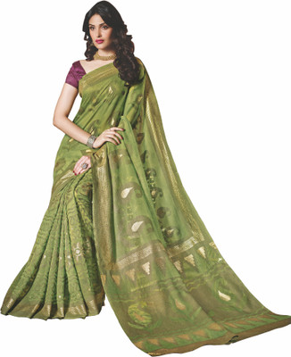 

Sunaina Printed Fashion Cotton Linen Blend Saree(Multicolor)