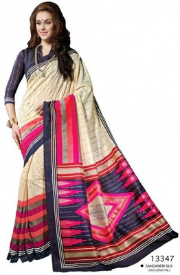 

Sunaina Printed Fashion Art Silk Saree(Multicolor)