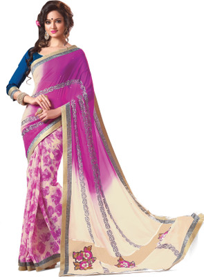 

Ridham Sarees Floral Print Fashion Georgette Saree(Multicolor)