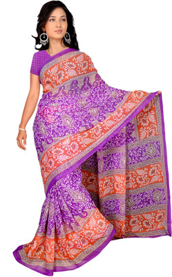 

Vardan Prints Printed Bollywood Chiffon Saree(Purple)