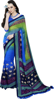 

Khoobee Self Design, Printed Fashion Georgette Saree(Blue, Green, Purple, Multicolor), Blue;green;multicolor;purple
