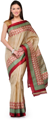 

Cenizas Printed Fashion Art Silk Saree(Multicolor), Red