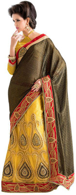 

Stylezone Embroidered Fashion Net Saree(Yellow)