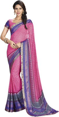 Vishal Printed Fashion Georgette Saree(Pink)