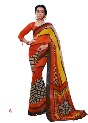

Hi-Choice Printed Fashion Georgette Saree(Red)