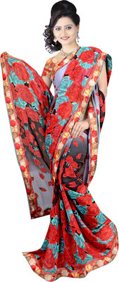 

Khoobee Printed Fashion Georgette Saree(Multicolor)