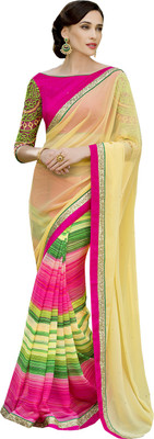 

Parisha Embroidered Daily Wear Georgette Saree(Yellow, Multicolor)