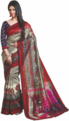 

Sunaina Printed Fashion Silk Cotton Blend Saree(Multicolor)