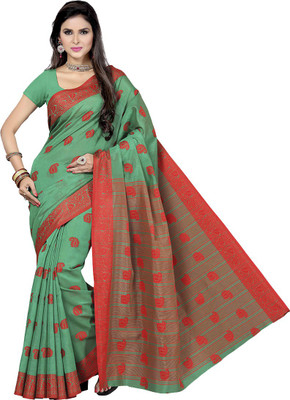 

Rani Saahiba Woven Fashion Art Silk Saree(Green)
