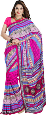 

Saara Floral Print Daily Wear Georgette Saree(Red)