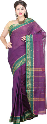 

Goodway Striped Madurai Cotton Saree(Purple)