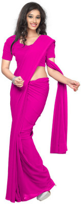 

Surupta Solid Fashion Georgette Saree(Pink), Baby dark pink