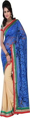 

Ansu Fashion Self Design Fashion Georgette Saree(Blue)