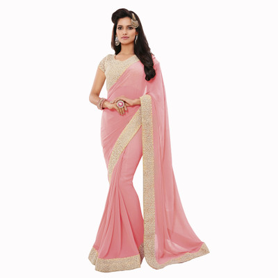 

Vishal Self Design Bollywood Georgette Saree(Pink)