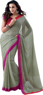 

Vishal Printed Fashion Chiffon Saree(Pink, Green)