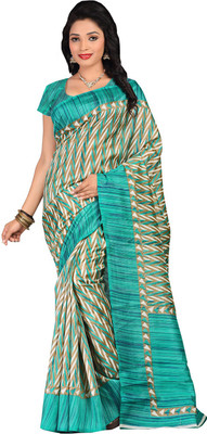 

Parisha Printed Daily Wear Art Silk Saree(Green), Sea green