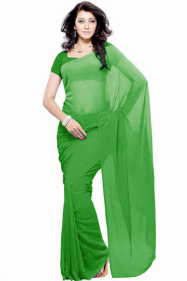 

Khushali Self Design Fashion Georgette Saree(Green)