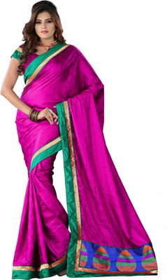 

Weavedeal Embellished Banarasi Brocade Saree(Purple)