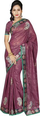 

Ishin Embroidered Fashion Georgette Saree(Magenta)