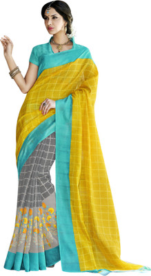 

Vishal Printed Fashion Art Silk Saree(Grey)