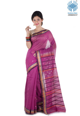 

Tantuja Woven Tangail Cotton Saree(Magenta)