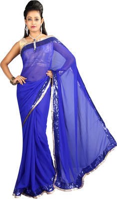 

Anushree Saree Self Design Fashion Chanderi Saree(Multicolor), Blue