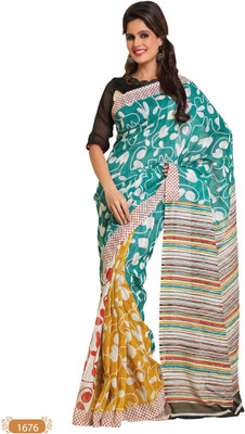 

Hi-Choice Printed Daily Wear Art Silk Saree(Multicolor), Light green