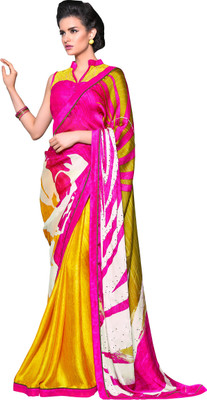 

Brijraj Printed Fashion Satin Saree(Multicolor)