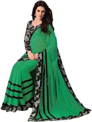 

Party Wear Dresses Printed Fashion Pure Chiffon Saree(Multicolor), Multicolor389