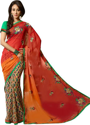 

Manthan Printed Daily Wear Georgette Saree(Multicolor), Multi