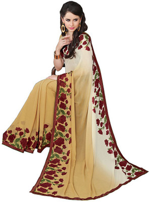 

Party Wear Dresses Printed Fashion Pure Chiffon Saree(Multicolor), Multicolor552