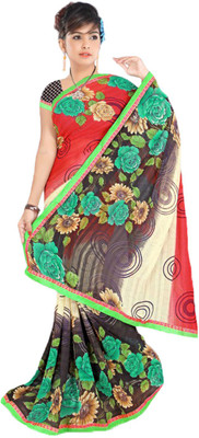 

Party Wear Dresses Printed Fashion Georgette Saree(Multicolor)