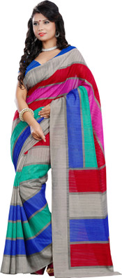 

Khoobee Self Design, Printed Fashion Art Silk Saree(Multicolor)