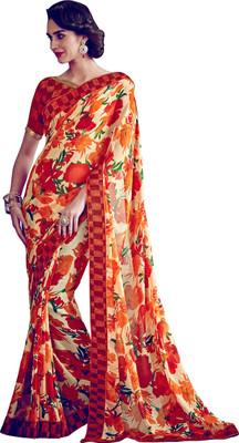 

Jiya Self Design, Printed Fashion Georgette Saree(Multicolor)