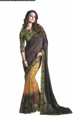 

Khushali Self Design, Printed Fashion Chiffon, Georgette Saree(Beige, Brown, Multicolor)