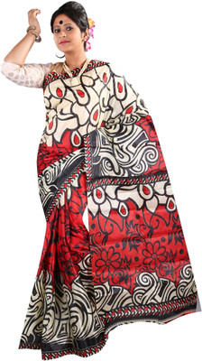 

Anushree Saree Printed Fashion Silk Saree(Multicolor), Red