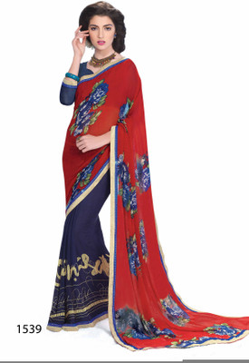 

Ridham Sarees Printed Fashion Handloom Georgette Saree(Multicolor)