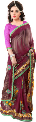 

Khoobee Self Design, Printed Fashion Georgette Saree(Multicolor)