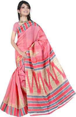 

Parisha Printed Daily Wear Art Silk Saree(Pink), Light pink