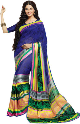 

Saara Solid Daily Wear Georgette Saree(Blue)