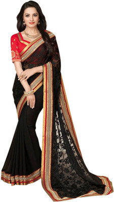 

Brijraj Embellished Fashion Georgette Saree(Black)