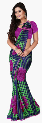 

Parisha Self Design, Printed, Embellished Fashion Georgette Saree(Pink, Blue, Multicolor), Blue;green;multicolor;purple