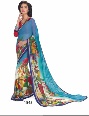 

Ridham Sarees Printed Fashion Handloom Georgette Saree(Multicolor)