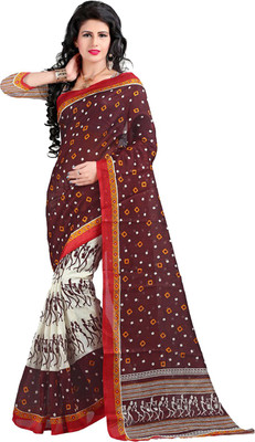 

Indrani Floral Print Bollywood Silk Saree(Red)