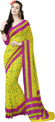 

Khushali Self Design, Printed Fashion Georgette Saree(Yellow, Pink, Multicolor), Multicolor;pink;yellow