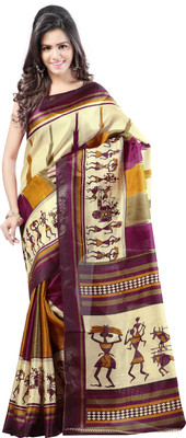 

Aashritha Printed Fashion Art Silk Saree(Multicolor)